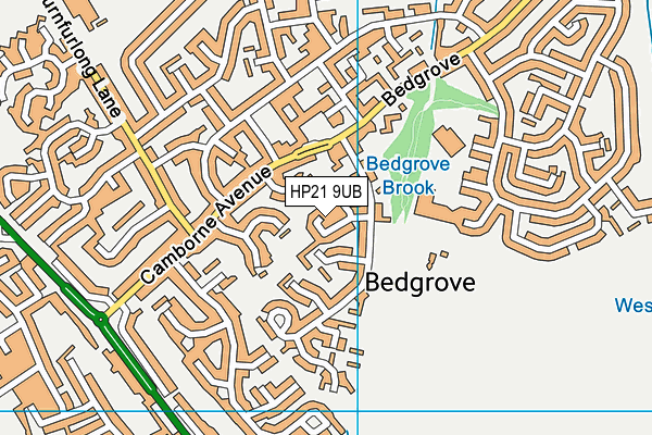 HP21 9UB map - OS VectorMap District (Ordnance Survey)