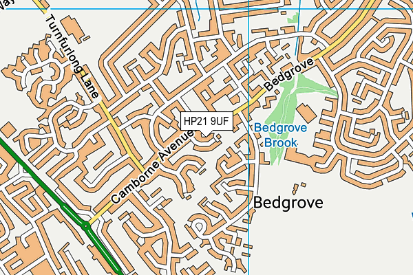 HP21 9UF map - OS VectorMap District (Ordnance Survey)