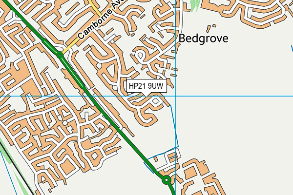 HP21 9UW map - OS VectorMap District (Ordnance Survey)