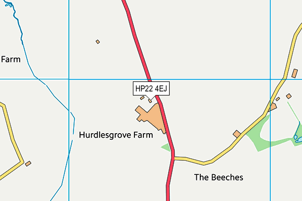 HP22 4EJ map - OS VectorMap District (Ordnance Survey)