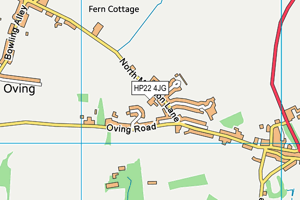HP22 4JG map - OS VectorMap District (Ordnance Survey)