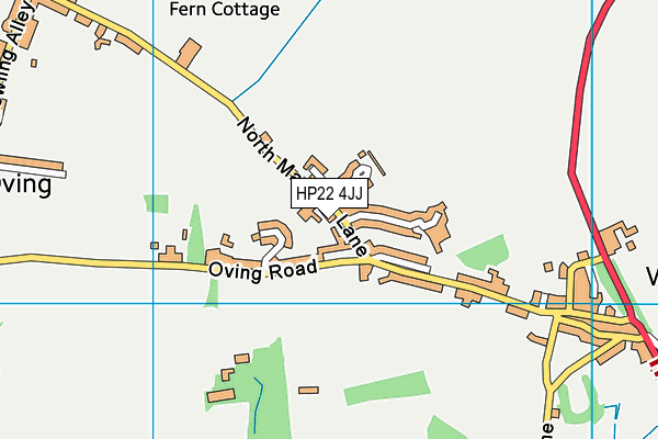 HP22 4JJ map - OS VectorMap District (Ordnance Survey)