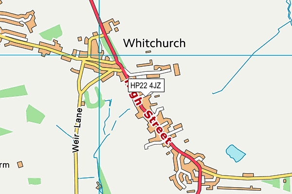 HP22 4JZ map - OS VectorMap District (Ordnance Survey)
