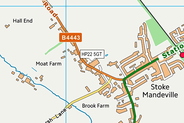 HP22 5GT map - OS VectorMap District (Ordnance Survey)