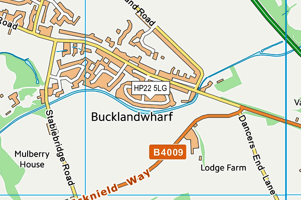 HP22 5LG map - OS VectorMap District (Ordnance Survey)