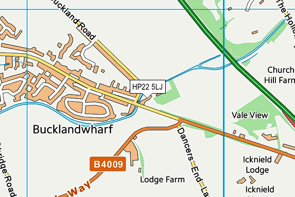 HP22 5LJ map - OS VectorMap District (Ordnance Survey)