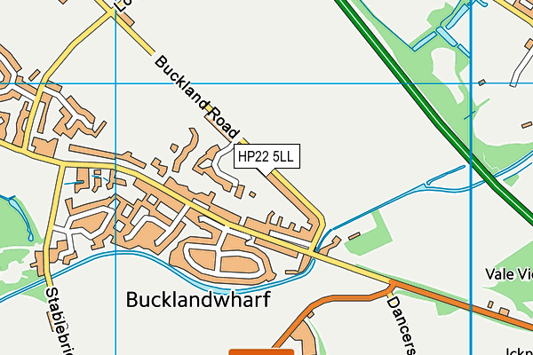HP22 5LL map - OS VectorMap District (Ordnance Survey)