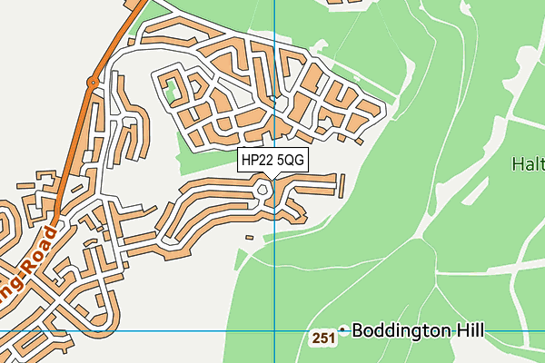 HP22 5QG map - OS VectorMap District (Ordnance Survey) HP22 5QG map - OS VectorMap District (Ordnance Survey)