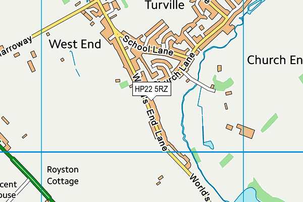 HP22 5RZ map - OS VectorMap District (Ordnance Survey)