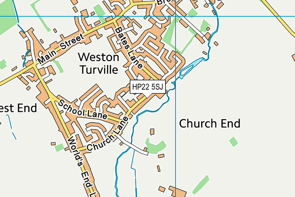 HP22 5SJ map - OS VectorMap District (Ordnance Survey)