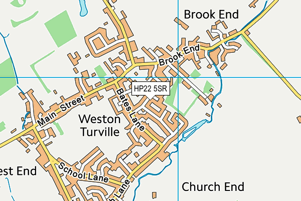 HP22 5SR map - OS VectorMap District (Ordnance Survey)