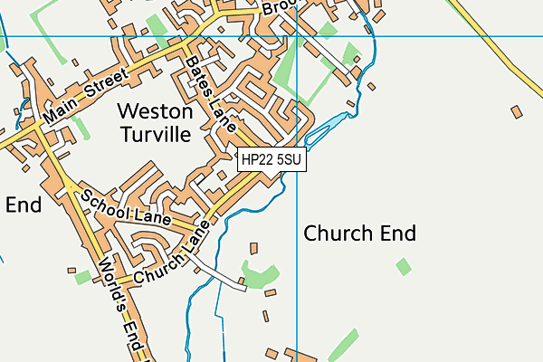 HP22 5SU map - OS VectorMap District (Ordnance Survey)