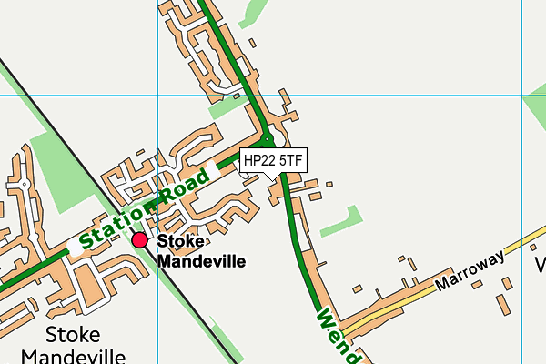 HP22 5TF map - OS VectorMap District (Ordnance Survey)