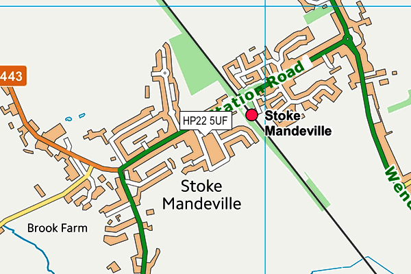 HP22 5UF map - OS VectorMap District (Ordnance Survey)