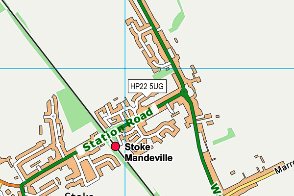 HP22 5UG map - OS VectorMap District (Ordnance Survey)