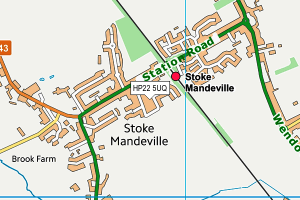 HP22 5UQ map - OS VectorMap District (Ordnance Survey)