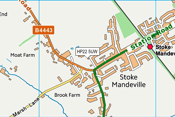 HP22 5UW map - OS VectorMap District (Ordnance Survey)