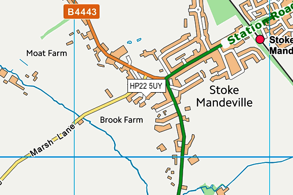 HP22 5UY map - OS VectorMap District (Ordnance Survey)