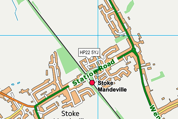 HP22 5YJ map - OS VectorMap District (Ordnance Survey)