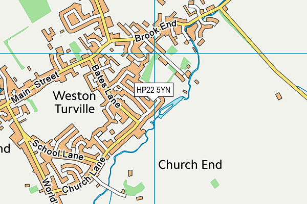 HP22 5YN map - OS VectorMap District (Ordnance Survey)