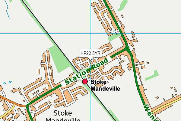 HP22 5YR map - OS VectorMap District (Ordnance Survey)