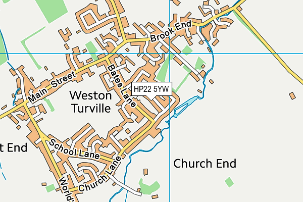 HP22 5YW map - OS VectorMap District (Ordnance Survey)
