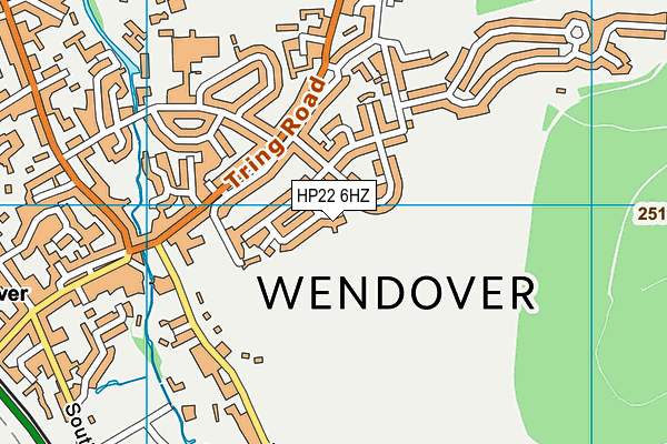 HP22 6HZ map - OS VectorMap District (Ordnance Survey)