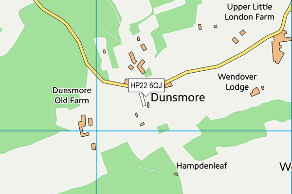 HP22 6QJ map - OS VectorMap District (Ordnance Survey)
