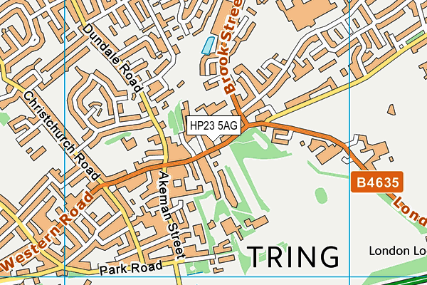 HP23 5AG map - OS VectorMap District (Ordnance Survey)