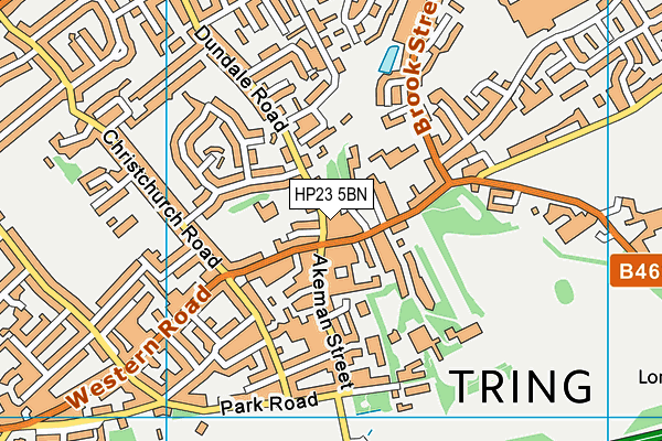 HP23 5BN map - OS VectorMap District (Ordnance Survey) HP23 5BN map - OS VectorMap District (Ordnance Survey)
