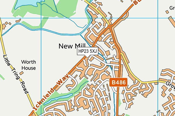 HP23 5XJ map - OS VectorMap District (Ordnance Survey) HP23 5XJ map - OS VectorMap District (Ordnance Survey)
