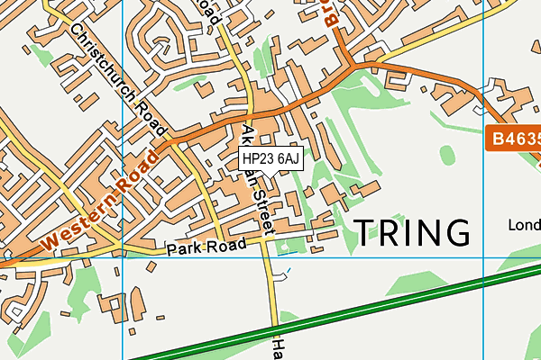 HP23 6AJ map - OS VectorMap District (Ordnance Survey)