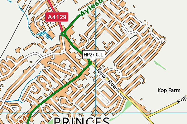 HP27 0JL map - OS VectorMap District (Ordnance Survey) HP27 0JL map - OS VectorMap District (Ordnance Survey)