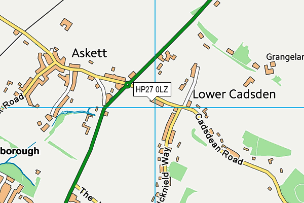 HP27 0LZ map - OS VectorMap District (Ordnance Survey) HP27 0LZ map - OS VectorMap District (Ordnance Survey)
