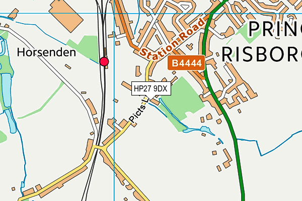 HP27 9DX map - OS VectorMap District (Ordnance Survey)