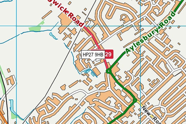 HP27 9HB map - OS VectorMap District (Ordnance Survey)