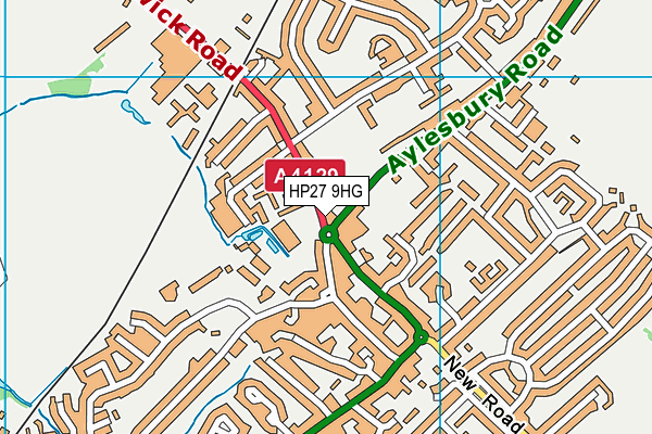 HP27 9HG map - OS VectorMap District (Ordnance Survey)