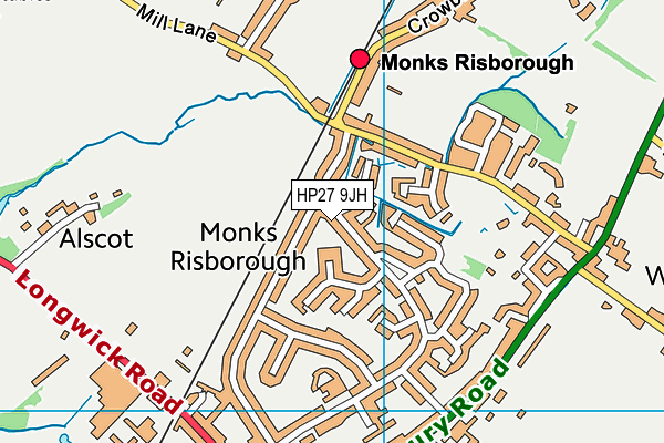 HP27 9JH map - OS VectorMap District (Ordnance Survey) HP27 9JH map - OS VectorMap District (Ordnance Survey)