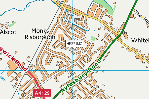 HP27 9JZ map - OS VectorMap District (Ordnance Survey) HP27 9JZ map - OS VectorMap District (Ordnance Survey)