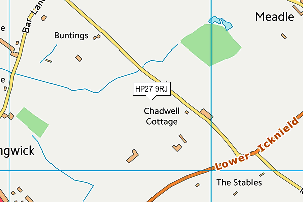 HP27 9RJ map - OS VectorMap District (Ordnance Survey) HP27 9RJ map - OS VectorMap District (Ordnance Survey)