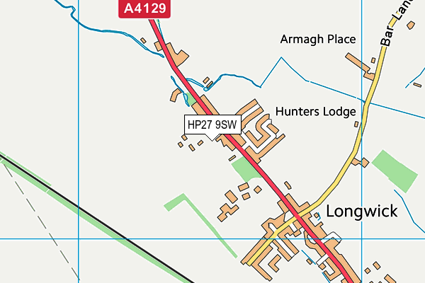 HP27 9SW map - OS VectorMap District (Ordnance Survey)