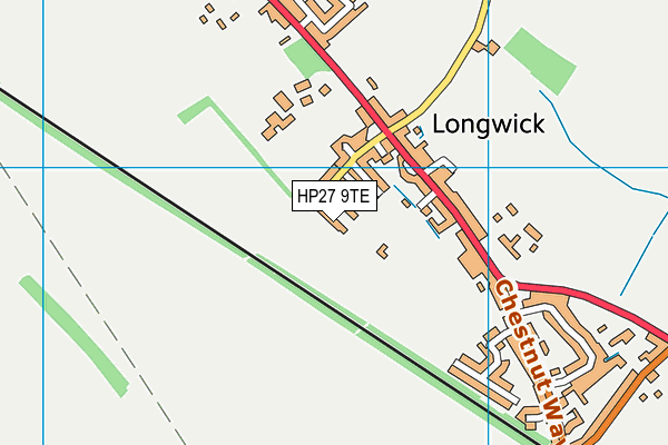 HP27 9TE map - OS VectorMap District (Ordnance Survey)