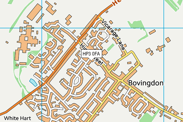 HP3 0FA map - OS VectorMap District (Ordnance Survey) HP3 0FA map - OS VectorMap District (Ordnance Survey)