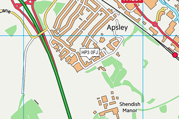 HP3 0FJ map - OS VectorMap District (Ordnance Survey) HP3 0FJ map - OS VectorMap District (Ordnance Survey)