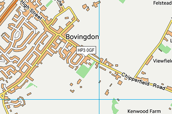 HP3 0GF map - OS VectorMap District (Ordnance Survey)