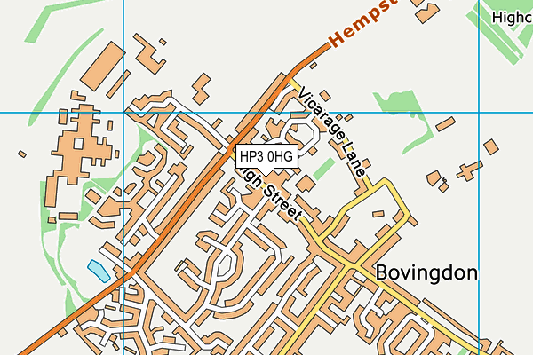 HP3 0HG map - OS VectorMap District (Ordnance Survey) HP3 0HG map - OS VectorMap District (Ordnance Survey)