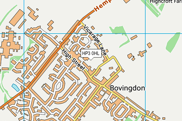 HP3 0HL map - OS VectorMap District (Ordnance Survey) HP3 0HL map - OS VectorMap District (Ordnance Survey)