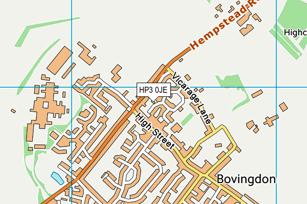 HP3 0JE map - OS VectorMap District (Ordnance Survey) HP3 0JE map - OS VectorMap District (Ordnance Survey)