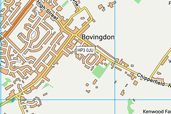 HP3 0JU map - OS VectorMap District (Ordnance Survey)