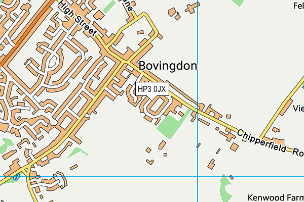 HP3 0JX map - OS VectorMap District (Ordnance Survey) HP3 0JX map - OS VectorMap District (Ordnance Survey)